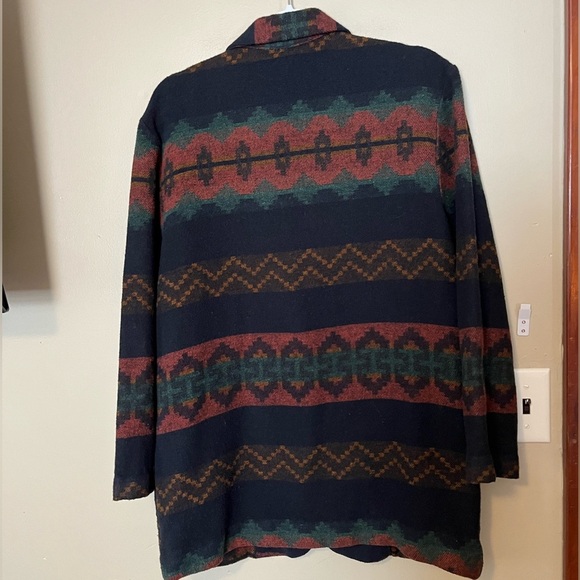 Vintage Southwestern Aztec Wool Blend Blazer Jacket - Picture 3 of 7